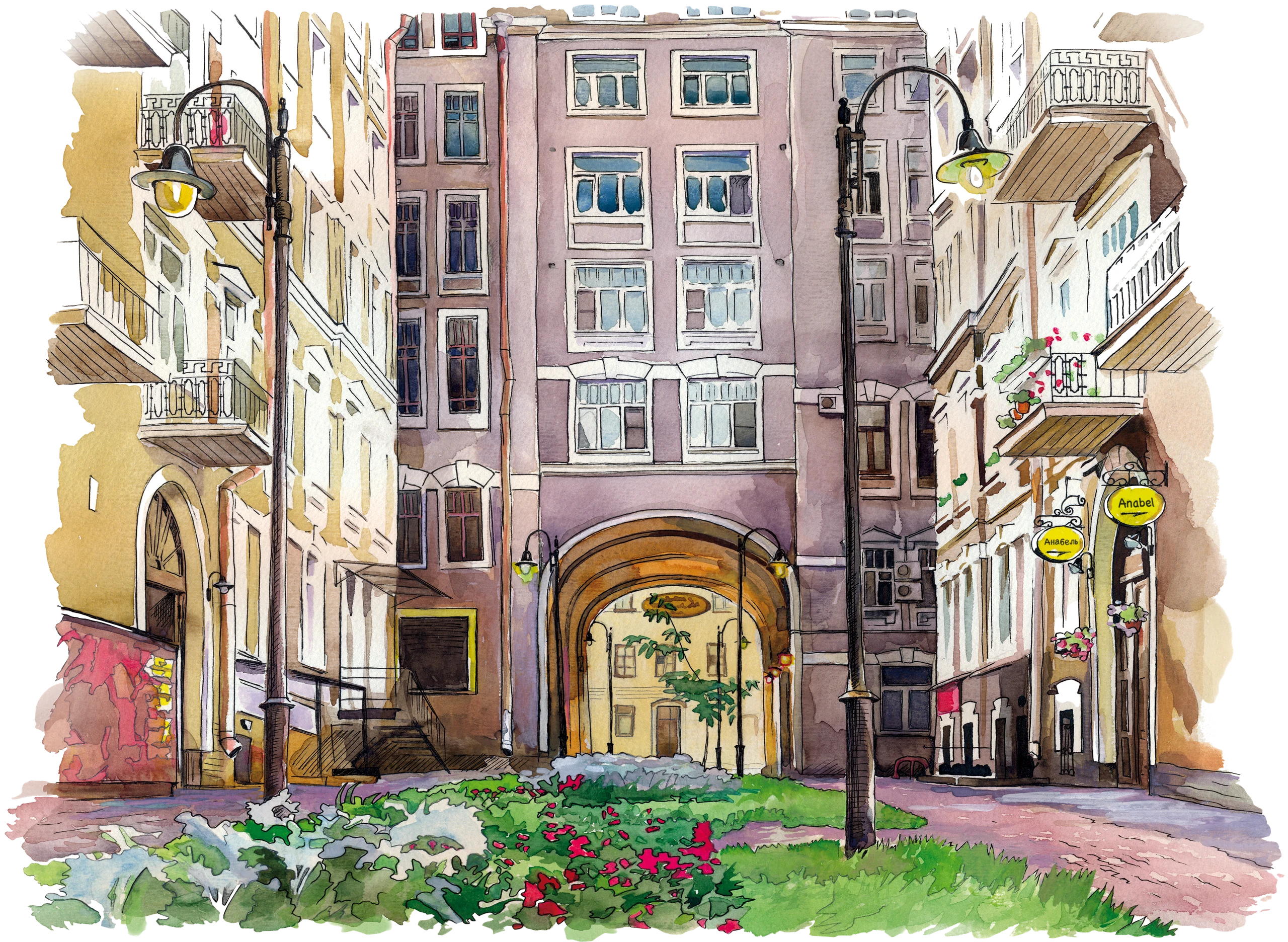 Courtyard of the building at 88 Nevsky Prospekt